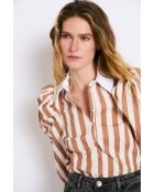 Camicia in cotone a contrasto Camel Raya