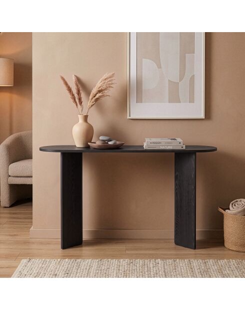 Console Sira avec deux pieds noire - L.150 cm