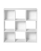 Estante de almacenamiento blanco de 9 compartimentos