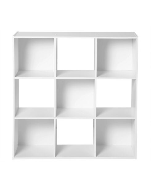 Estante de almacenamiento blanco de 9 compartimentos