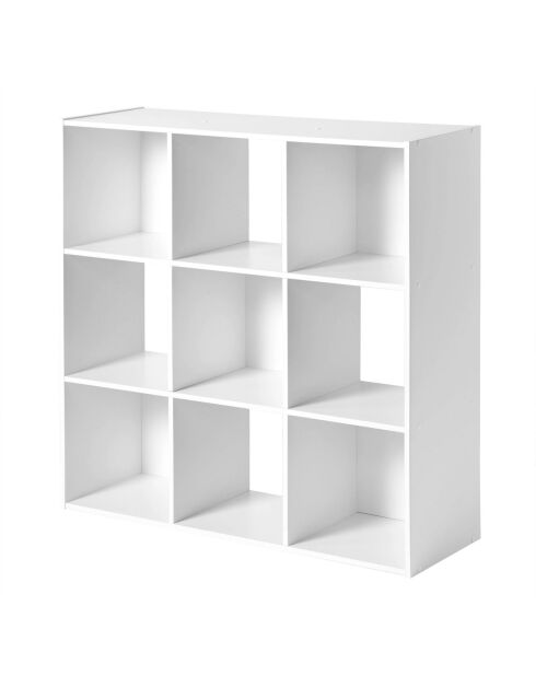 Estante de almacenamiento blanco de 9 compartimentos
