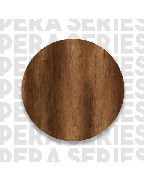 Emma Wandregal 3 Regale dunkles Holzdekor - H.60 cm