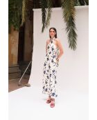 Marineblauwe jurk Halter Orquidea