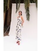 Marineblauwe jurk Halter Orquidea