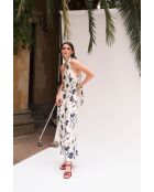 Marineblauwe jurk Halter Orquidea