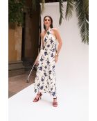 Marineblauwe jurk Halter Orquidea