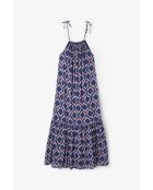 Vestido Escal Celosia de algodón azul
