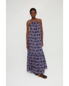 Vestido Escal Celosia de algodón azul