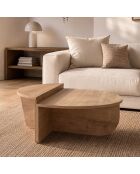 Lot de 2 tables basses Orion décor bois - L.90 cm