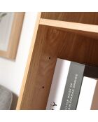 Estante Modu de 3 niveles y almacenamiento de 2 puertas con decoración de madera marrón, H.120 cm
