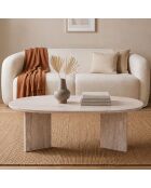 Table basse Iris ovale décor bois clair - L.119 cm