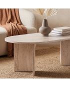 Table basse Iris ovale décor bois clair - L.119 cm