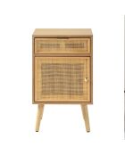 Table de chevet Miya avec cannage en rotin naturel