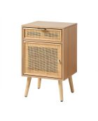 Table de chevet Miya avec cannage en rotin naturel