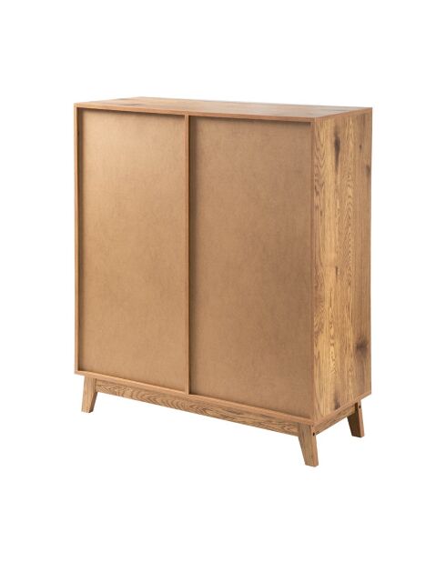 Hohes Sideboard Alia, 2 Türen, 2 Schubladen mit Rattanfronten, H.120 cm