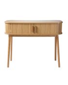 Console Ernest 2 portes coulissantes décor bois marron clair - L.100 cm
