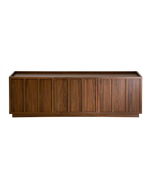 Abel 3-türiger TV-Ständer in Walnusseffekt mit Rand, L.140 cm