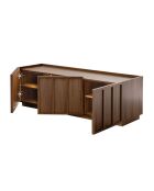 Abel 3-türiger TV-Ständer in Walnusseffekt mit Rand, L.140 cm