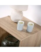 Estante de almacenamiento contemporáneo de 3 compartimentos con decoración de madera clara