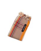 Taupefarbener Kikoy-Sarong aus Baumwolle von Lamu - 165x100 cm