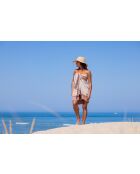 Taupefarbener Kikoy-Sarong aus Baumwolle von Lamu - 165x100 cm