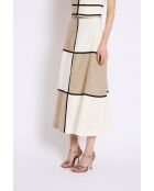 Beige linnen rok van Dama Lino