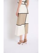Beige linnen rok van Dama Lino