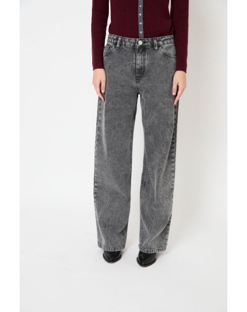 Jeans Monkey Bleach in cotone grigio
