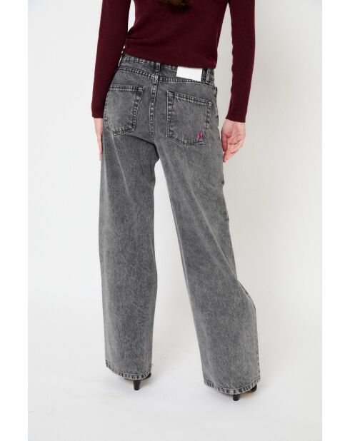 Jeans Monkey Bleach in cotone grigio