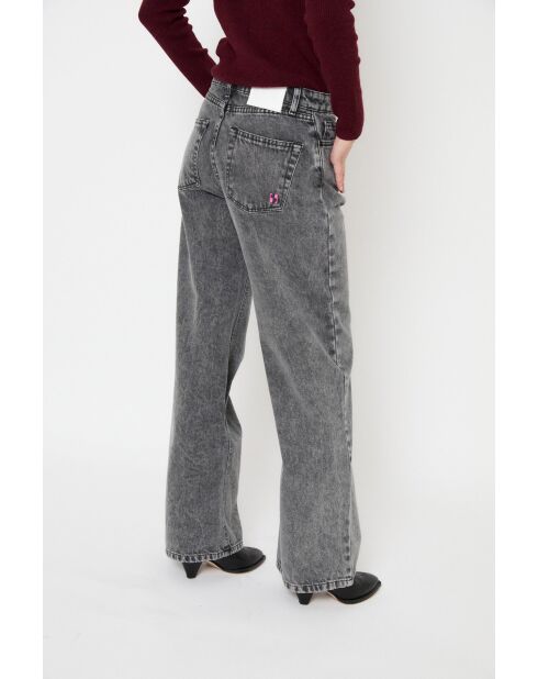 Jeans Monkey Bleach in cotone grigio