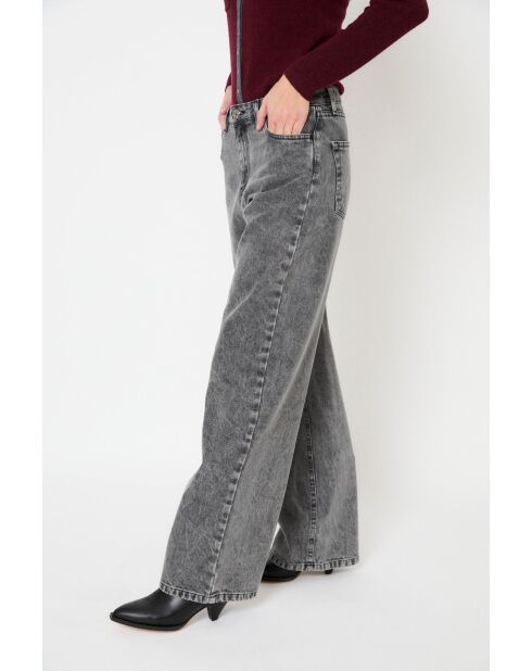 Jeans Monkey Bleach in cotone grigio