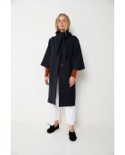 Tokyo Superlana marineblauer Wollmantel