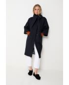 Tokyo Superlana marineblauer Wollmantel