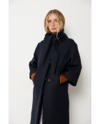 Tokyo Superlana marineblauer Wollmantel