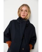 Tokyo Superlana marineblauer Wollmantel