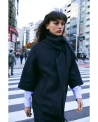 Tokyo Superlana marineblauer Wollmantel