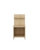 Comodino Ullman con decoro in legno di rovere a 1 nicchia - H.72 cm