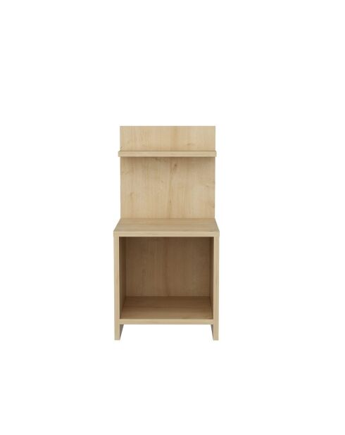Table de chevet Ullman avec 1 niche décor bois chêne - H.72 cm