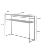 Konsole Olli aus schwarzem Metall - L.112 cm
