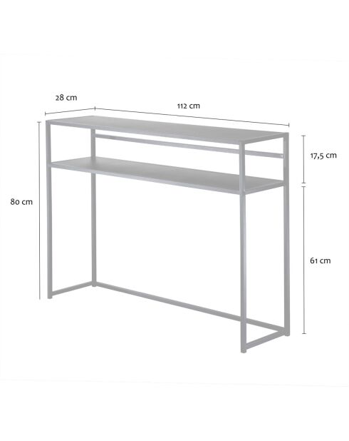 Konsole Olli aus schwarzem Metall - L.112 cm