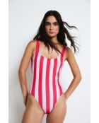 Maillot de bain Pamela Barras rouge