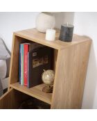 Table de chevet Modu 2 cases décor bois 1 porte