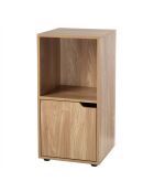 Table de chevet Modu 2 cases décor bois 1 porte
