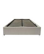 Romy kofferbed in beige en zwarte corduroy kleuren - 140 x 190 cm
