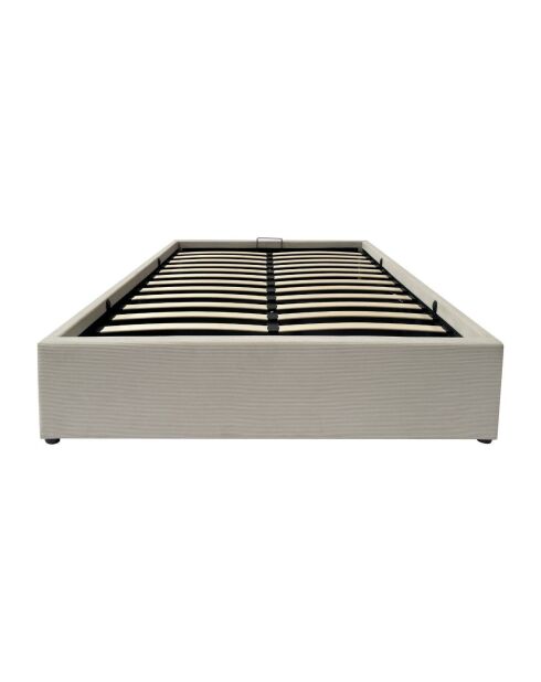 Romy kofferbed in beige en zwarte corduroy kleuren - 140 x 190 cm