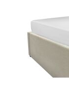 Romy kofferbed in beige en zwarte corduroy kleuren - 140 x 190 cm