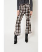 Sesenta Tartan braune Hose