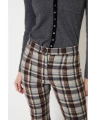 Sesenta Tartan braune Hose
