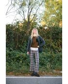 Sesenta Tartan braune Hose