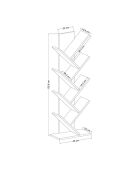 Étagère Tuval bibliothèque décor chêne et blanc - H.129.8 cm